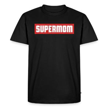 Maman Maman Super-héros Superma maman maman mamma - T-shirt Premium bio Homme - noir - Devant - Nico (187cm)