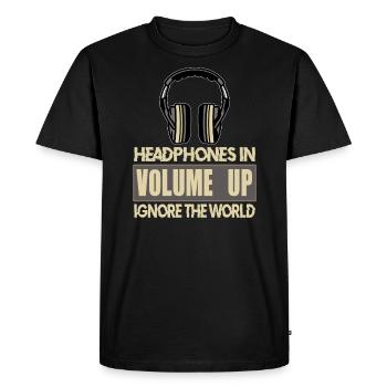 casque - T-shirt Premium bio Homme - noir - Devant - Nico (187cm)