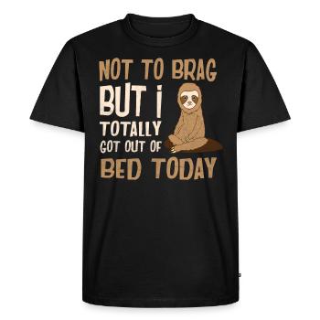 énonciations drôles paresseux animaux images la paresse - T-shirt Premium bio Homme - noir - Devant - Nico (187cm)