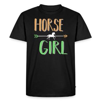 Horse Animals Horse Riding Horse Girl Horse Saying - Men's Premium Organic T-Shirt - black - Front - Nico (187cm)