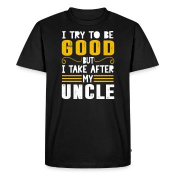 paroles drôles drôles - T-shirt Premium bio Homme - noir - Devant - Nico (187cm)