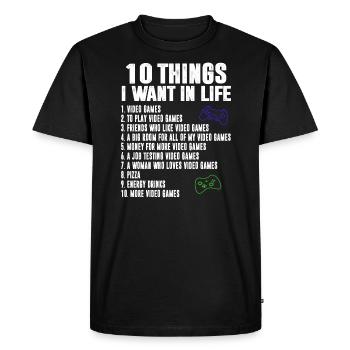 Gamer Gamer - T-shirt Premium bio Homme - noir - Devant - Nico (187cm)