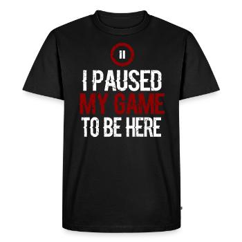 Joueur joueur joueur - T-shirt Premium bio Homme - noir - Devant - Nico (187cm)