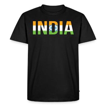 Inde - T-shirt Premium bio Homme - noir - Devant - Nico (187cm)