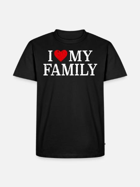 J'aime ma famille - T-shirt Premium bio Homme - noir
