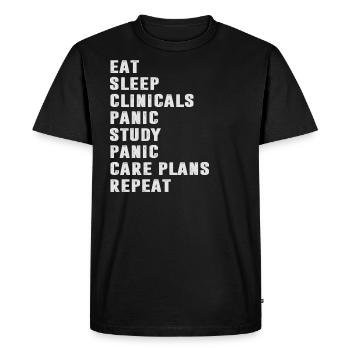 Étudiant en médecine - T-shirt Premium bio Homme - noir - Devant - Nico (187cm)