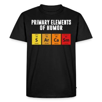 Tableau périodique des chimistes - T-shirt Premium bio Homme - noir - Devant - Nico (187cm)