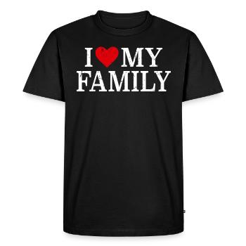 famille - T-shirt Premium bio Homme - noir - Devant - Nico (187cm)