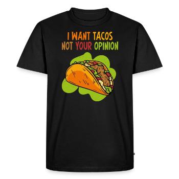 Tacos - T-shirt Premium bio Homme - noir - Devant - Nico (187cm)