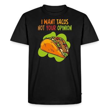 Tacos Taco - T-shirt Premium bio Homme - noir - Devant - Nico (187cm)