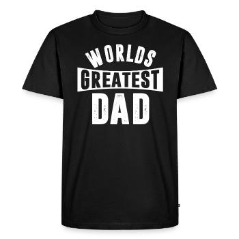 Meilleur papa des mondes Meilleur papa Papa - T-shirt Premium bio Homme - noir - Devant - Nico (187cm)