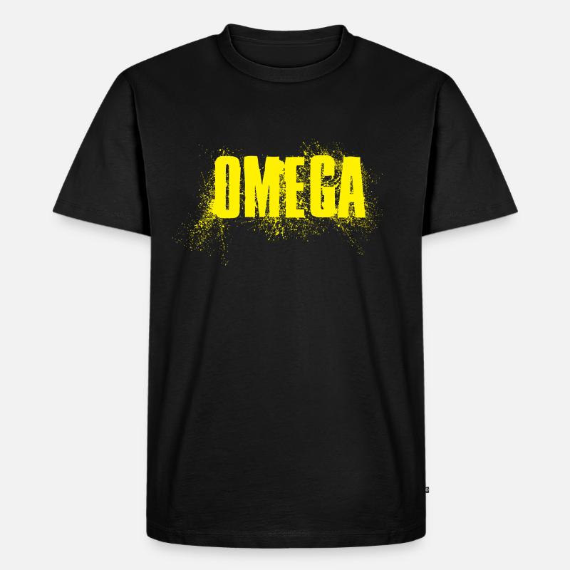 Omega - Männer Premium Bio T-Shirt - Schwarz