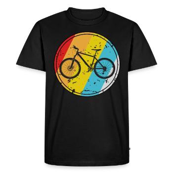Vélo rétro vélo de montagne vélo - T-shirt Premium bio Homme - noir - Devant - Nico (187cm)