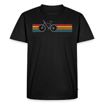 Bicycle Biking Retro Mountain biker - Men's Premium Organic T-Shirt - black - Front - Nico (187cm)