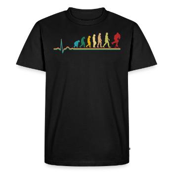 Evolution du hockey sur glace rétro sur le hockey sur glace - T-shirt Premium bio Homme - noir - Devant - Nico (187cm)