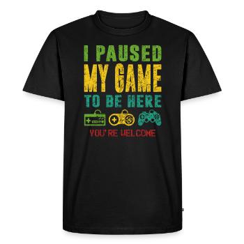 Console Video Game Controller Zocker Gamer - Men's Premium Organic T-Shirt - black - Front - Nico (187cm)