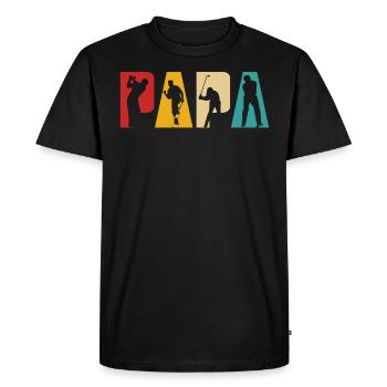 Golfeur golfeur rétro golfeur papa papa père - T-shirt Premium bio Homme - noir - Devant - Nico (187cm)