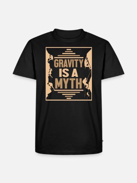 Klettern Kletterer Kletterwand Bergklettern - Männer Premium Bio T-Shirt - Schwarz