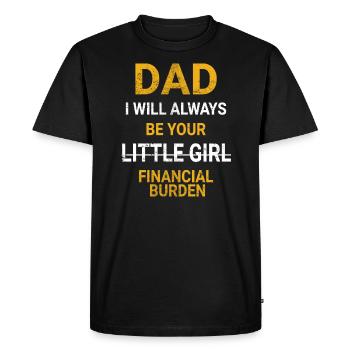 Père et fille - T-shirt Premium bio Homme - noir - Devant - Nico (187cm)