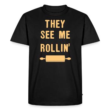 Baking bakers bakery - Men's Premium Organic T-Shirt - black - Front - Nico (187cm)