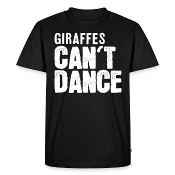 Les girafes ne peuvent pas danser - T-shirt Premium bio Homme - noir - Devant - Nico (187cm)