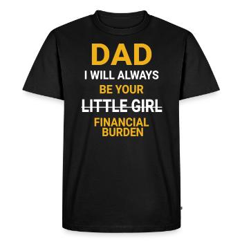 Papa papa fille père et fille - T-shirt Premium bio Homme - noir - Devant - Nico (187cm)