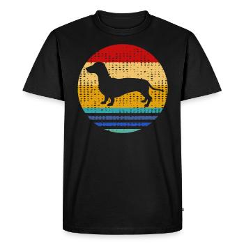 Blaireau Teckel Teckel - T-shirt Premium bio Homme - noir - Devant - Nico (187cm)