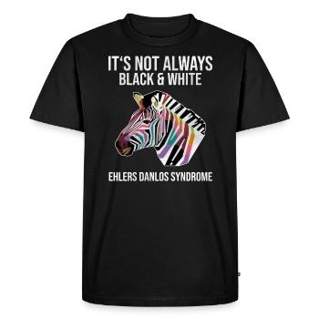 Ehlers Danlos Syndrome Black White Zebra - T-shirt Premium bio Homme - noir - Devant - Nico (187cm)
