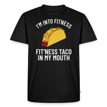 Fitness taco tacos - Men's Premium Organic T-Shirt - black - Front - Nico (187cm)