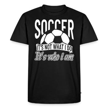 Soccer - T-shirt Premium bio Homme - noir - Devant - Nico (187cm)