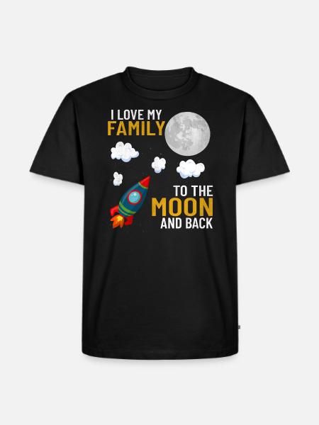 J'aime ma famille valeurs familiales mère papa - T-shirt Premium bio Homme - noir