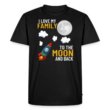 famille - T-shirt Premium bio Homme - noir - Devant - Nico (187cm)