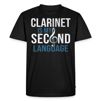 Clarinet wind instrument - Men's Premium Organic T-Shirt - black - Front - Nico (187cm)