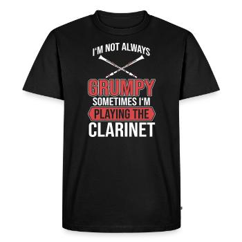 Klarinette - Männer Premium Bio T-Shirt - Schwarz - Vorne - Nico (187cm)