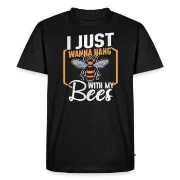 Abeille Abeille Abeille Abeille Abeille - T-shirt Premium bio Homme - noir - Devant - Nico (187cm)