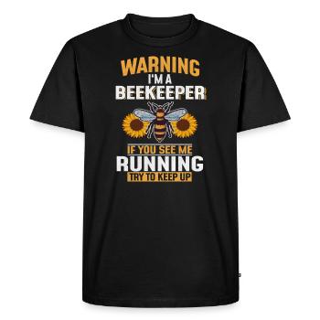 Abeille abeille abeille abeille cadeau abeille - T-shirt Premium bio Homme - noir - Devant - Nico (187cm)