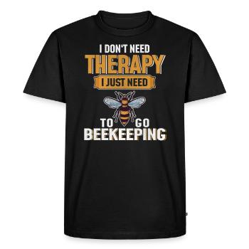 Abeille Abeille Abeille Abeille Abeille Miel - T-shirt Premium bio Homme - noir - Devant - Nico (187cm)