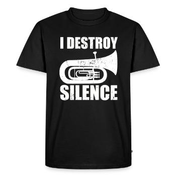 Tuba - Men's Premium Organic T-Shirt - black - Front - Nico (187cm)