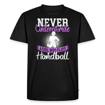 Handballer Handball - T-shirt Premium bio Homme - noir - Devant - Nico (187cm)