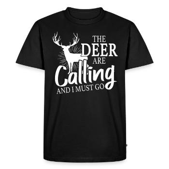 la chasse au chevreuil - T-shirt Premium bio Homme - noir - Devant - Nico (187cm)