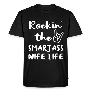 Cadeau femme au foyer - T-shirt Premium bio Homme - noir - Devant - Nico (187cm)