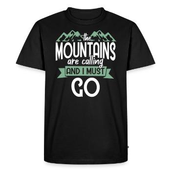 Mountaineers mountaineering - Men's Premium Organic T-Shirt - black - Front - Nico (187cm)