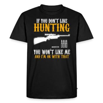 chasseur - T-shirt Premium bio Homme - noir - Devant - Nico (187cm)