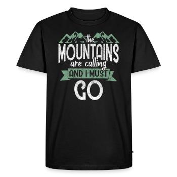 Camper Camping - Men's Premium Organic T-Shirt - black - Front - Nico (187cm)