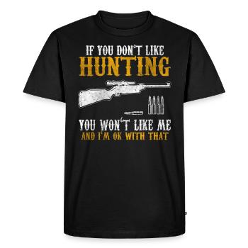 Chasseurs chasse chasse - T-shirt Premium bio Homme - noir - Devant - Nico (187cm)