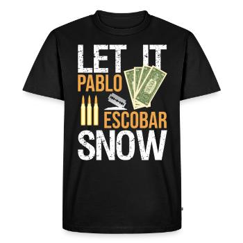 Pablo Escobar "Qu'il neige" - T-shirt Premium bio Homme - noir - Devant - Nico (187cm)