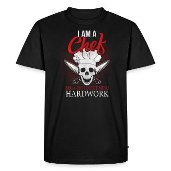 Star chef chef cook - Men's Premium Organic T-Shirt - black - Front - Nico (187cm)