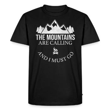 Camping camping - T-shirt Premium bio Homme - noir - Devant - Nico (187cm)