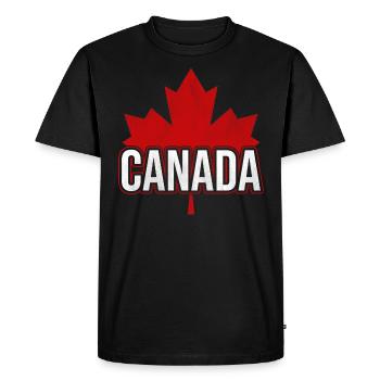 Feuille d'érable Canada - T-shirt Premium bio Homme - noir - Devant - Nico (187cm)
