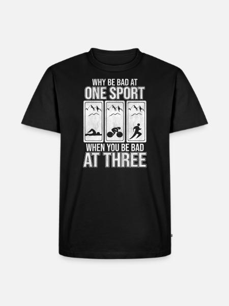 Triathlon Triathlet - Männer Premium Bio T-Shirt - Schwarz